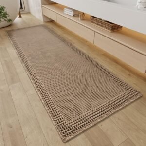 RESARE Waffle Bathroom Runner Rugs