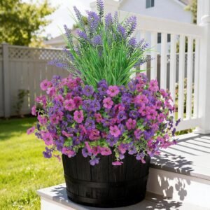 INQCMY Artificial Flowers for Outdoors UV Resistan