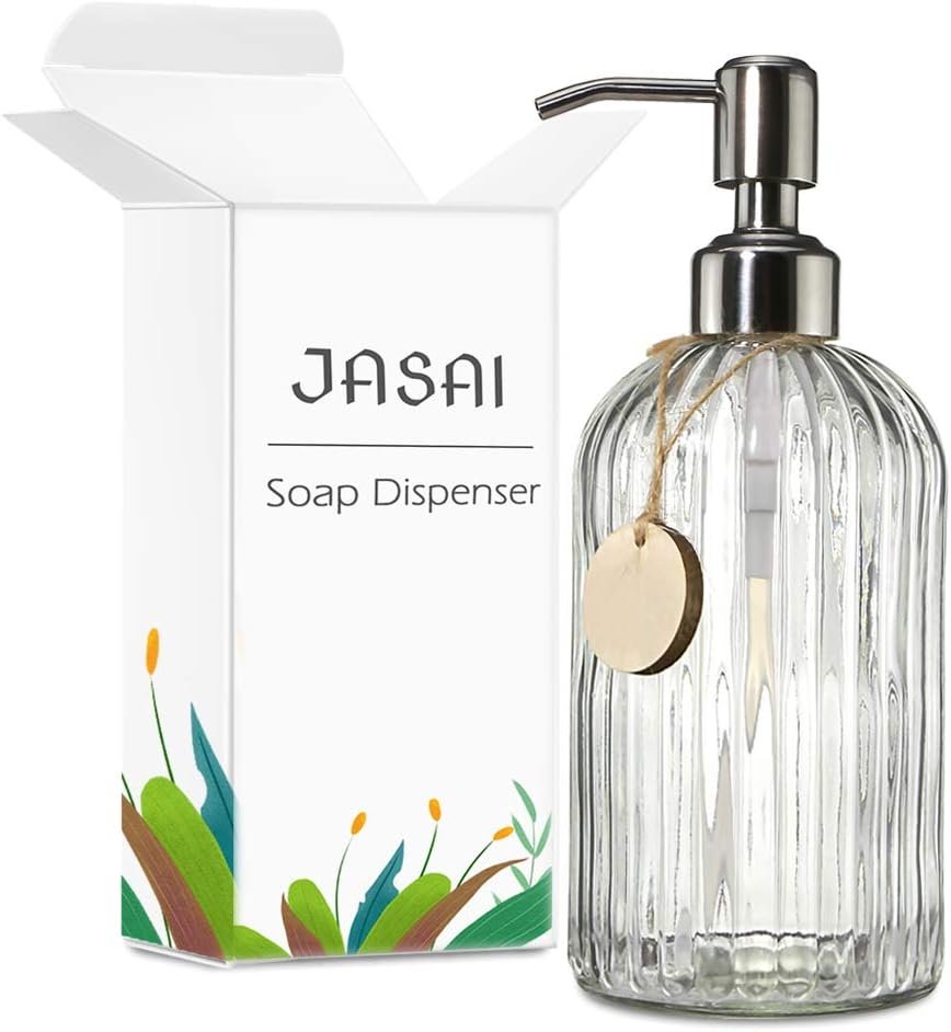 Clear Glass Soap Dispenser
