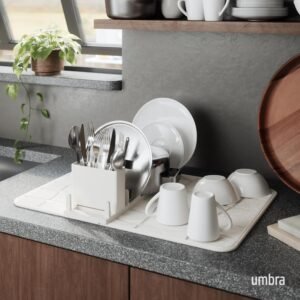 Umbra UDry Dish Drying Rack with Mat