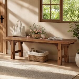 Wood Entryway Bench