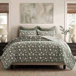 100% Cotton Floral Quilt Set