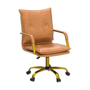 Office Desk Chair with Golden Legs