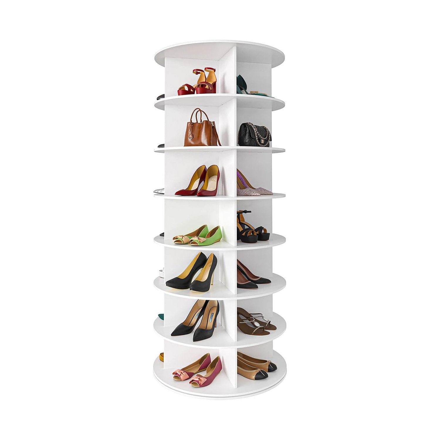 SpaceAid 7 Tier Rotating Shoe Rack Tower