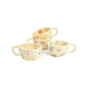 Floral Ceramic Coffee Mugs