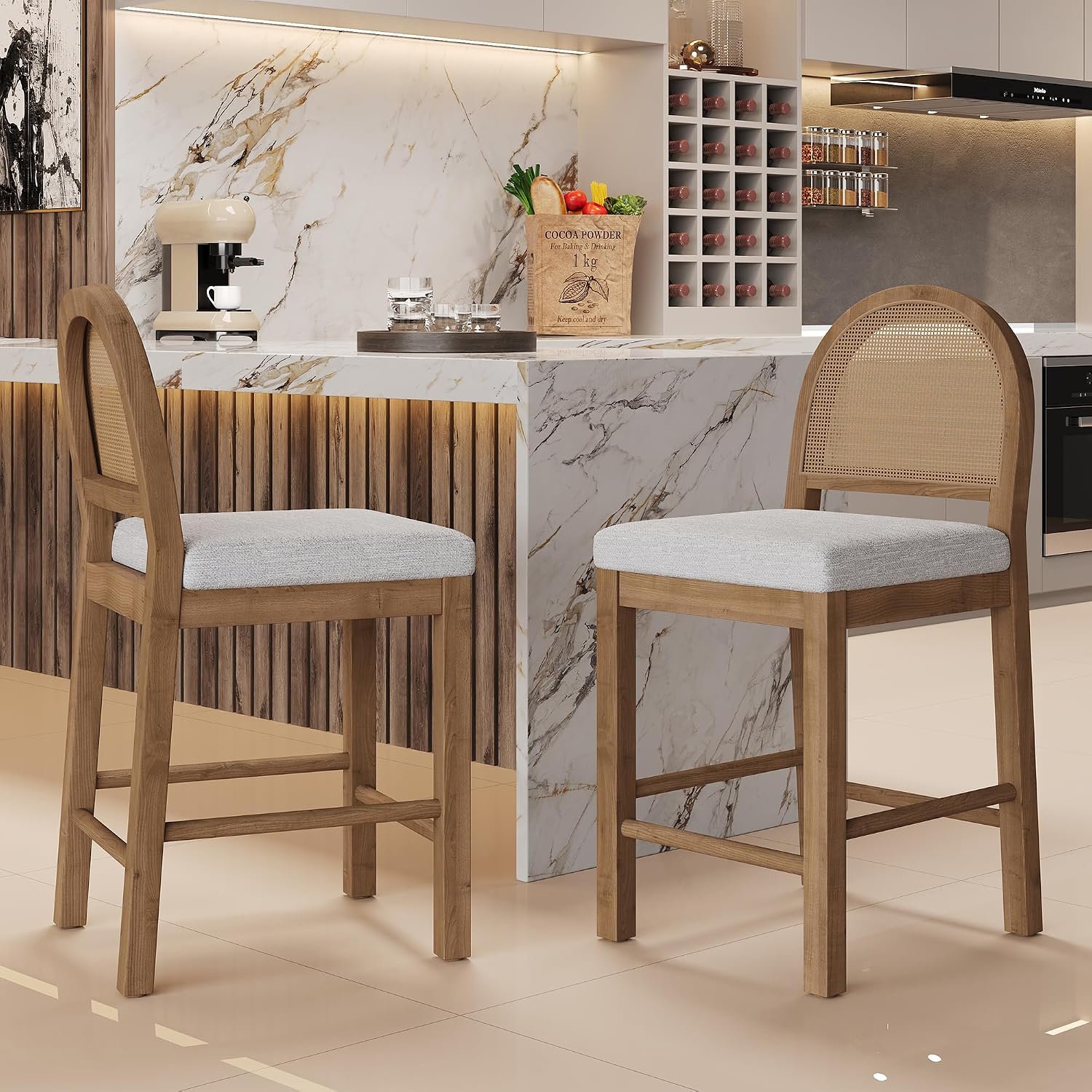Rustic Wood Bar Stools