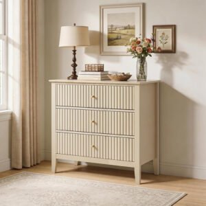 Fluted 3-Drawer Dresser